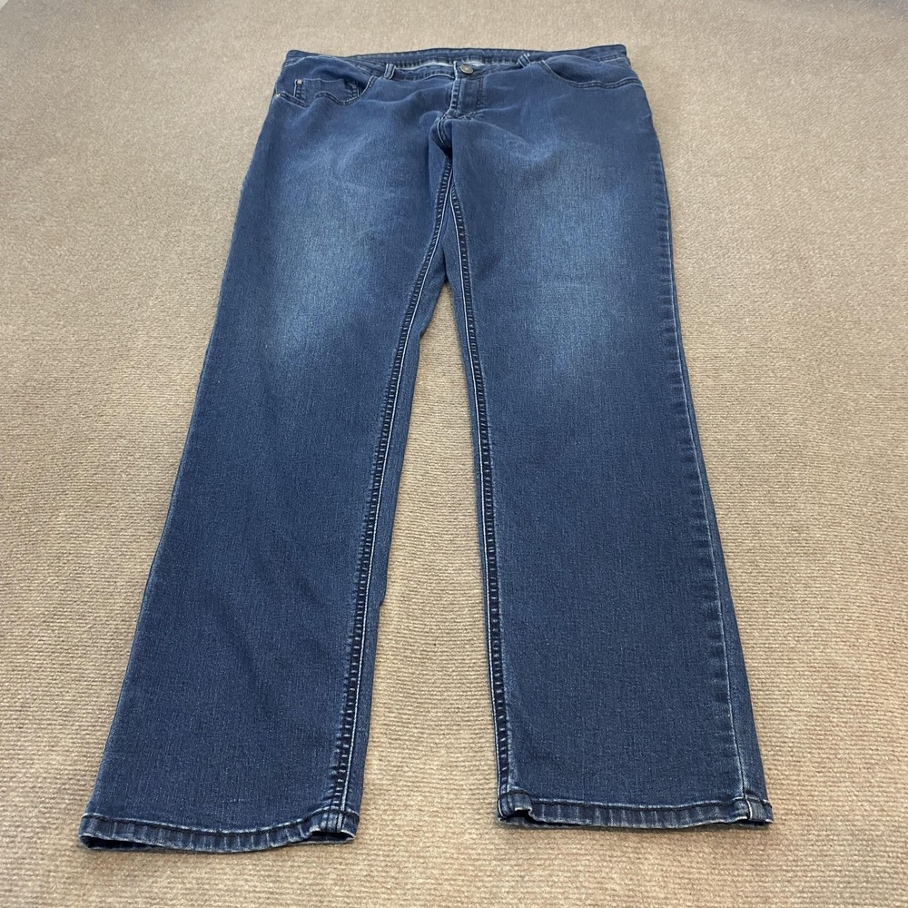 Buffalo David Bitton Axel Jeans Mens 40x34 Blue Slim Stretch Denim Straight Leg